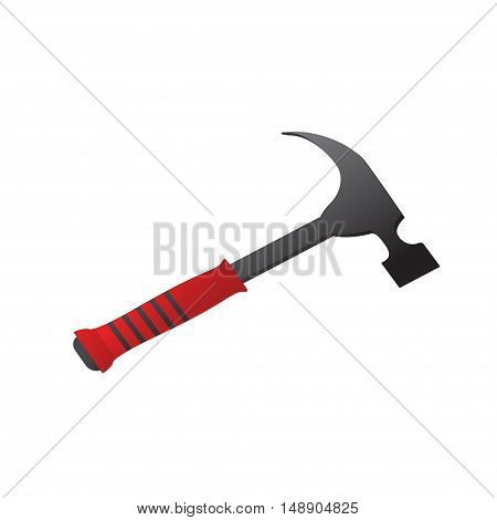 Large construction hammer on a white background. Vector illustration