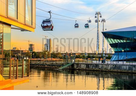 Thames Cable Car At Sunset