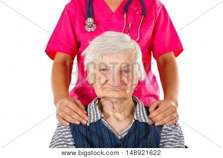 Healthy senior woman after a medical check up