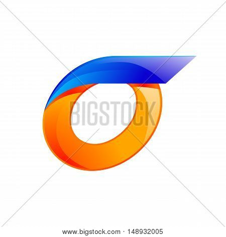 O letter blue and Orange logo design Fast speed design template elements for application.
