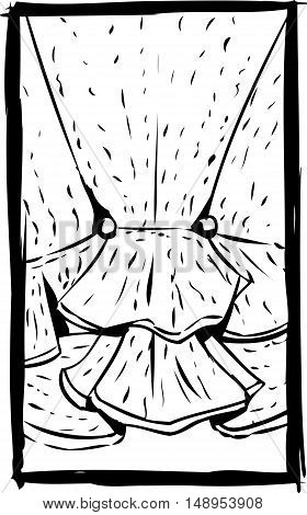 Rear View Of Bodice Outline