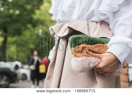 Detail Of Bag At Milan Fashion Week