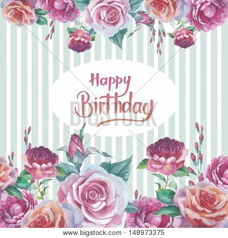 Wildflower rose flower frame in a watercolor style isolated. Full name of the plant: rose, platyrhodon, rosa. Aquarelle flower could be used for background, texture, pattern, frame or border.