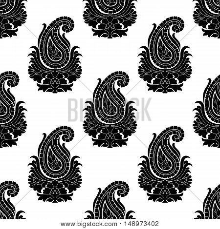 Seamless eastern style pattern. Paisley repeating ornament