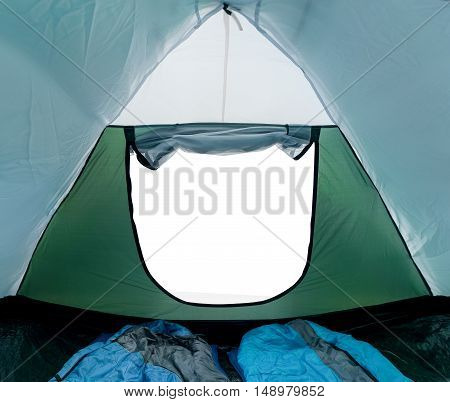 Camp tent inside isolated view witout picture