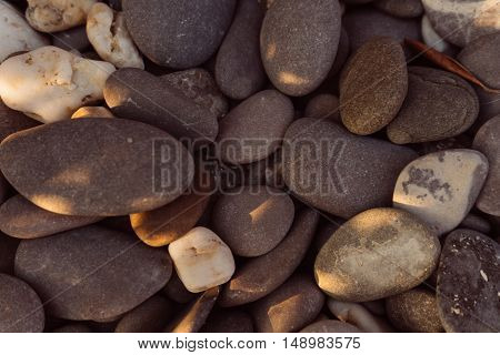 Texture Of The Stones. Sea Stones. Sea Stones Background