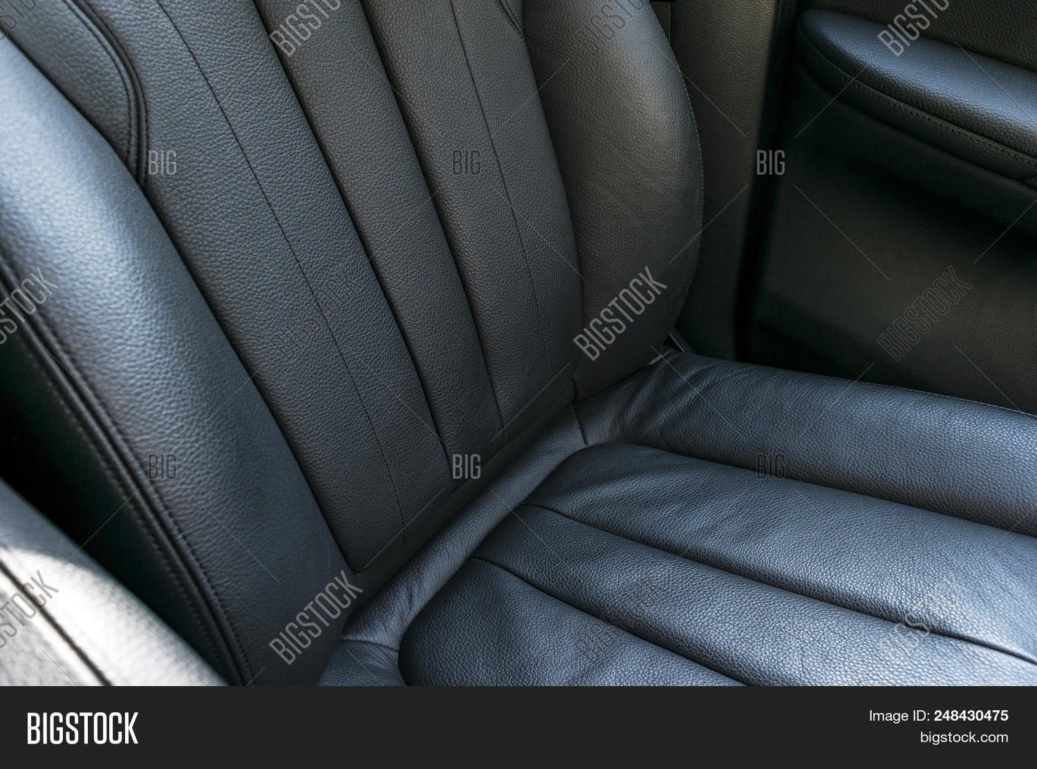 Modern Luxury Car Image Photo Free Trial Stock Modern Luxury Car Black Perforated Leather Interior Part Of Seat Details Detailing Door Handle Inside