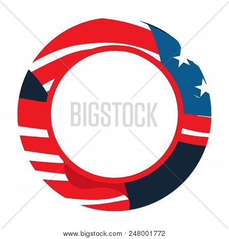 Isaolated Empty American Campaign Button. Vector Illustration Design