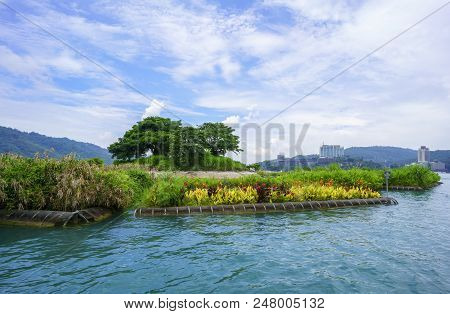 Beautiful Lalu Island , Small Island In The Middle Of Sun Moon Lake, Nantou County, Taiwan