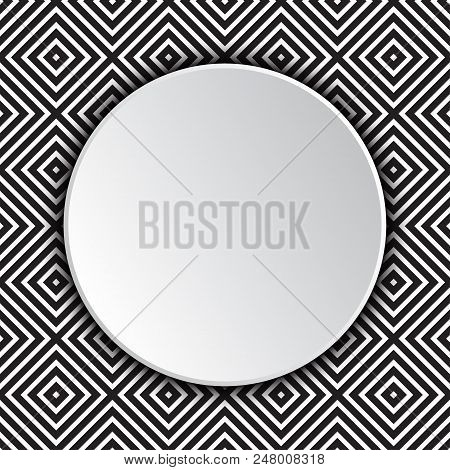 Abstract Minimal Geometric Lines Background Wallpaper With Round Text Box Design Eps 10 Stock Vector