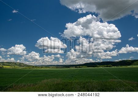 Farm Land In The Qu'appelle Valley, Eastern Saskatchewan, Canada.