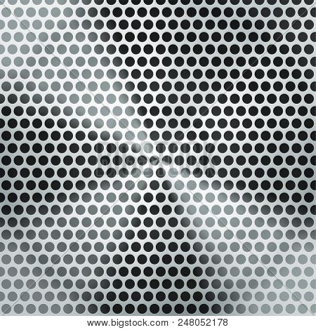 Vector Illustration Chrom Steel Metal Texture Background