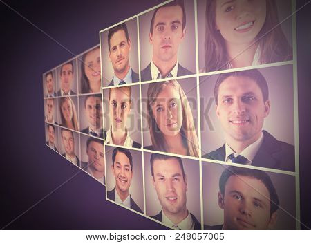 People collage portrait 3x3