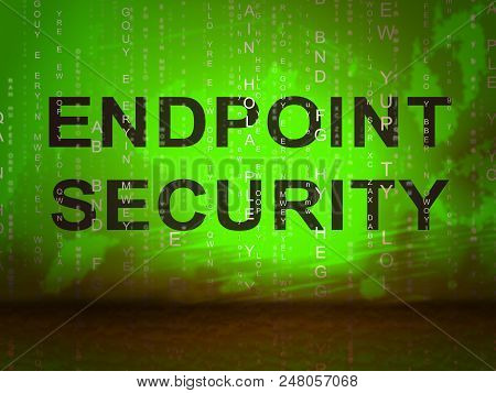 Endpoint Security Safe System Protection 2D Illustration