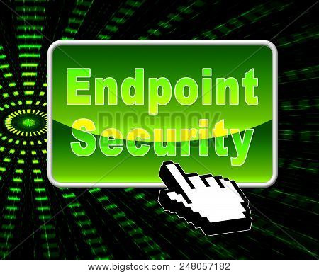 Endpoint Security Safe System Protection 3D Illustration