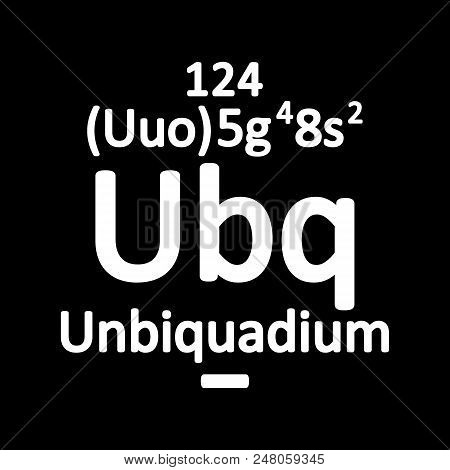 Periodic Table Element Unbinilium Icon. Vector Illustration.