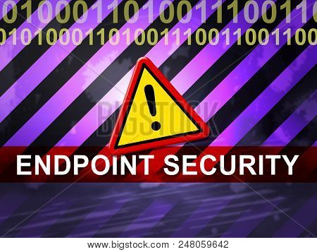 Endpoint Security Safe System Protection 2D Illustration
