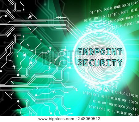 Endpoint Security Safe System Protection 3D Illustration