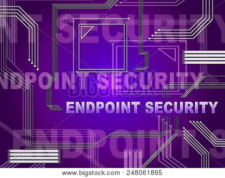 Endpoint Security Safe System Protection 2D Illustration