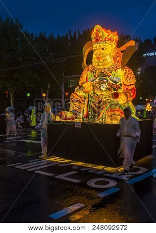 Seoul - May 10 : Participants In A Parade During Lotus Lantern Festival In Seoul , Korea On May 10 2