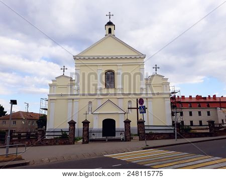 Novogrudok, Belarus - June 12, 2018: Church Of St. Michael The Archangel, Catholic Church In Novogru