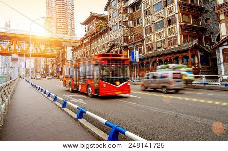 Hongyadong, An Ancient Building In Chongqing, China