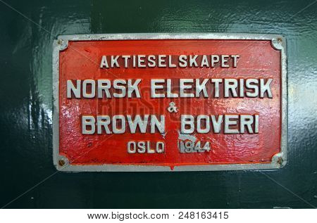 Flam railway museum.Station old Flam Railway. The  Flamsbana is a 20.2-kilometer long railway line between Myrdal and Flam in Aurland, June 17,2018. Flam, Norway, Scandinavia.