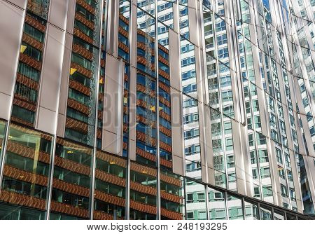 High Office Buildings On The Zuidas In Amsterdam Zuid, The Netherlands.