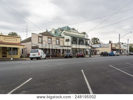 Braidwood, New South Wales, Australia, 16th April 2018 - Kings Highway In The Town Of Braidwood, New