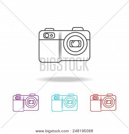 Camera Icons. Elements Of Photo In Multi Colored Icons. Premium Quality Graphic Design Icon. Simple 