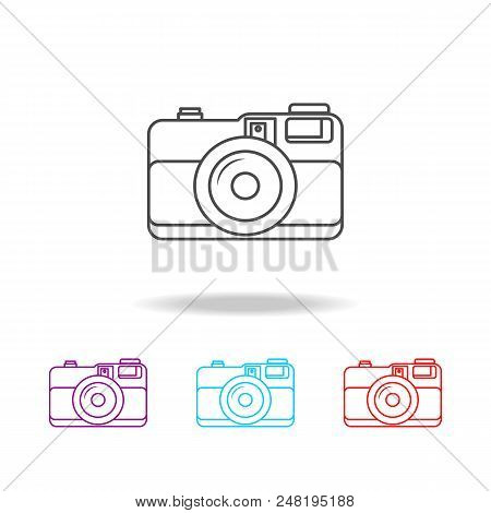 Camera Icons. Elements Of Photo In Multi Colored Icons. Premium Quality Graphic Design Icon. Simple 