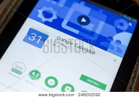 Ryazan, Russia - July 03, 2018: Google Calendar Icon In The List Of Mobile Apps