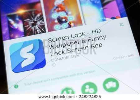 Ryazan, Russia - July 03, 2018: Screen Lock - Funny And Safe Lock Screen App Icon In The List Of Mob