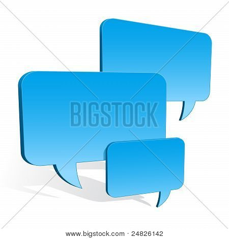 3D Rede Blasen Sammlung schweben