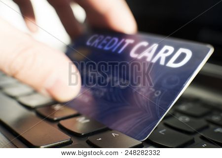 Keyboard With Button Pay And Credit Card - Payment Concept I Am Author Of Image Used On Credit Card 