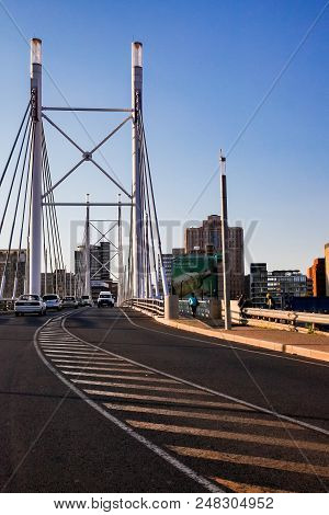 Johannesburg, South Africa, September 11, 2011, Nelson Mandela Bridge In Braamfontein Johannesburg