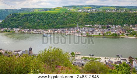 Sankt Goarshausen And St. Goar In The Rhine Valley Germany