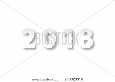 2018 Year Isolated On White Background