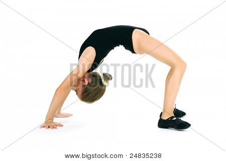 kleine Mädchen-Ballerina, isolated on white
