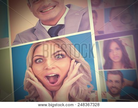 People collage portrait 3x3