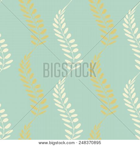 Background With Floral Motif. Vector Texture With Hand Drawn Plants. Vector Pattern. Stylised Spikel