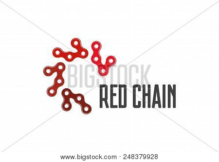 Logo Bike Chain Isolated Vector Illustration. Logotype Of Bicycle Parts Shop