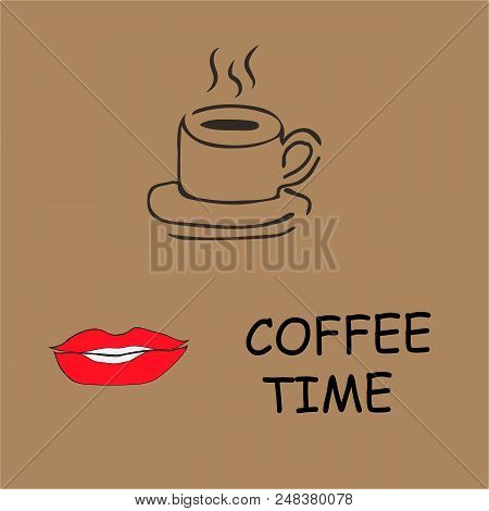 Coffee Time Vector Illustration Eps 10.
Idea, Style, Wall Art, Print.