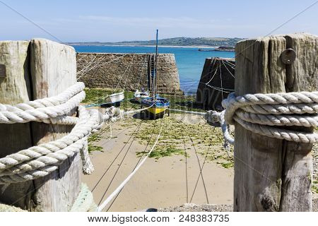 Port Racine, Cherbourg, Normandy, France - June Circa, 2018. Port Racine Is The Smallest Port Of Fra
