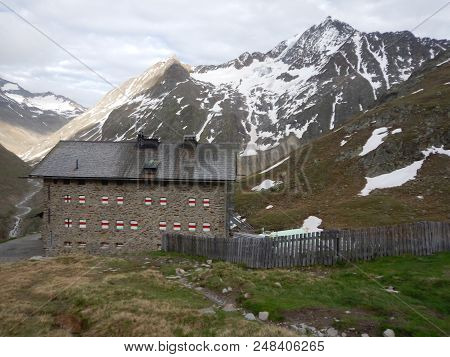 Mountain Hut In The Alps