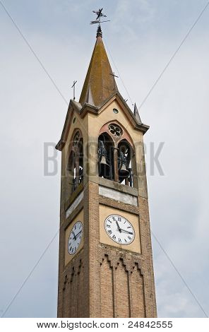 St. Maria Assunta kostela. Gropparello. Emilia-Romagna. Itálie.