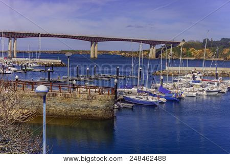 Atlantic Coast Of Ribadeo. Province Of Lugo. Galicia. Spain. Europe. Marina Of Ribadeo.