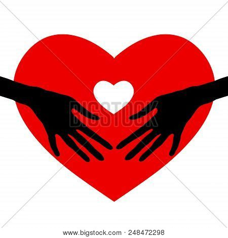 Hand Holding Heart Icon,isolated Vector Symbol. Multi-function Color Vector, The Symbol Of Love