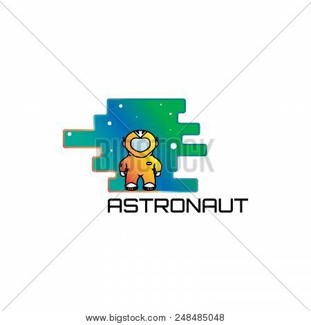 The Logo Depicts An Astronaut In The Background Of The Cosmos.