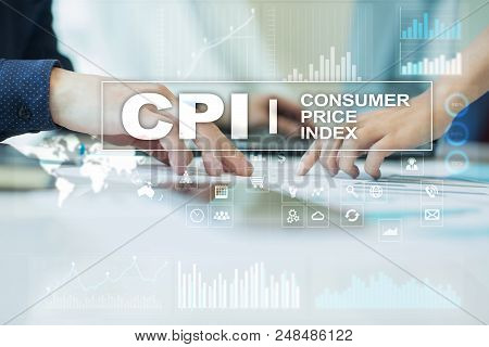 Cpi. Consumer Price Index Concept On Virtual Screen